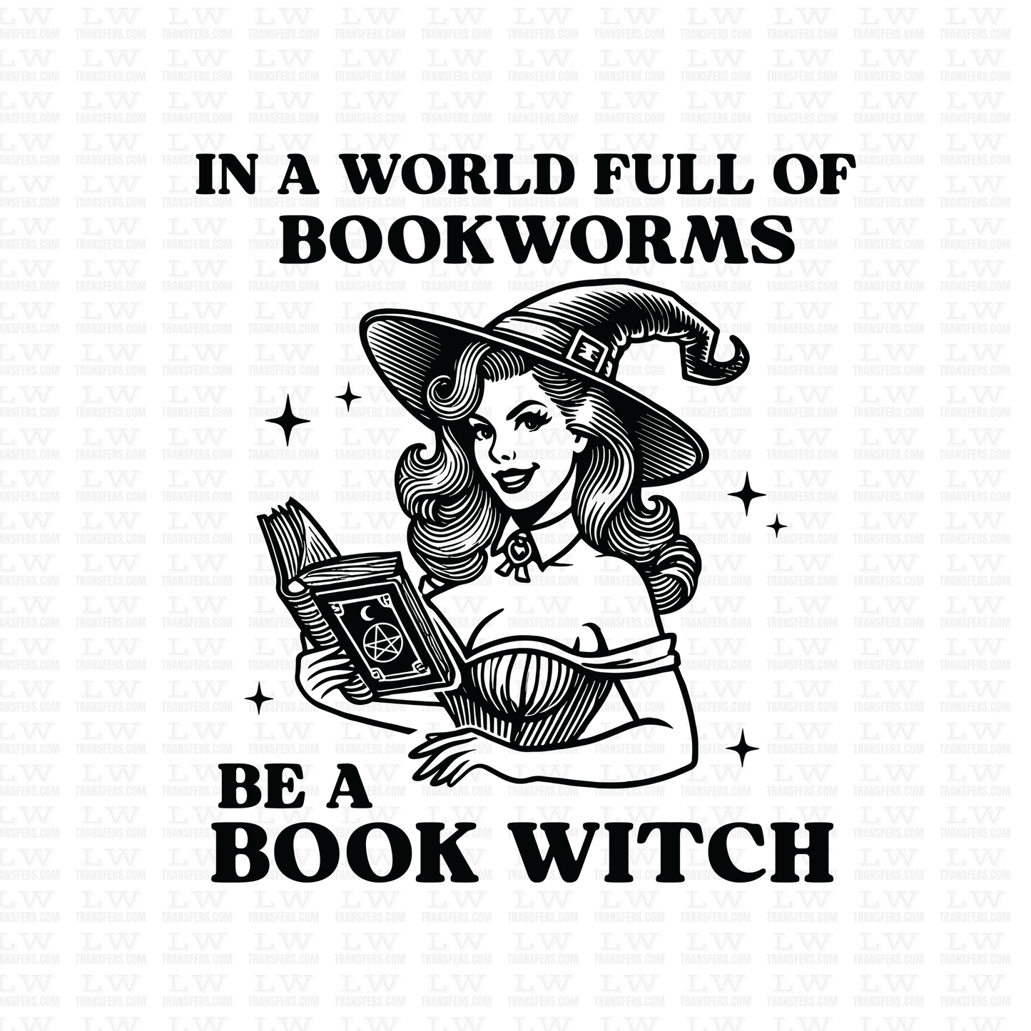 BOOK WITCH HALLOWEEN DTF Transfer #102