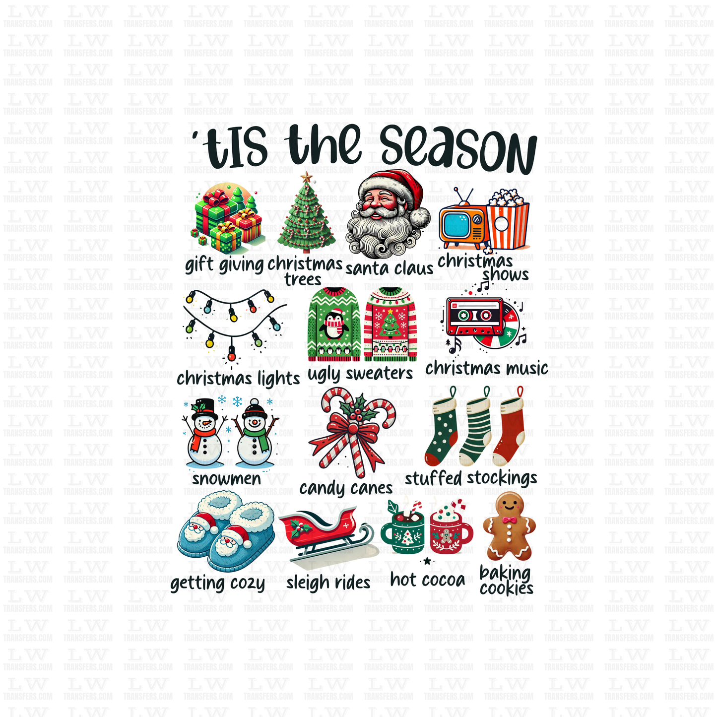 'TIS THE SEASON CHRISTMAS DTF TRANSFER #CH104