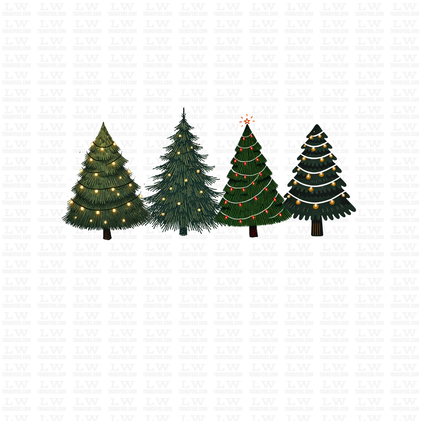 CHRISTMAS TREES DTF TRANSFER #CH109