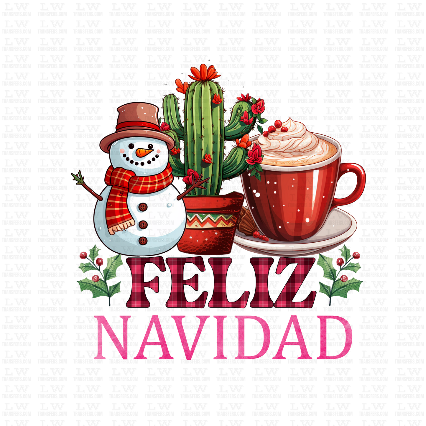 FELIZ NAVIDAD / ESPANOL CHRISTMAS DTF TRANSFER #CH114