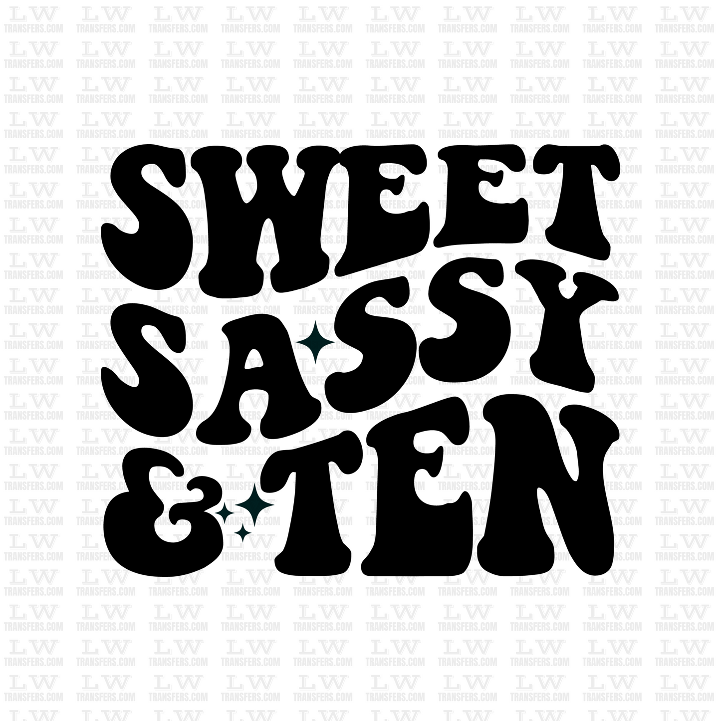SWEET SASSY AND TEN BIRTHDAY DTF Transfer - B11