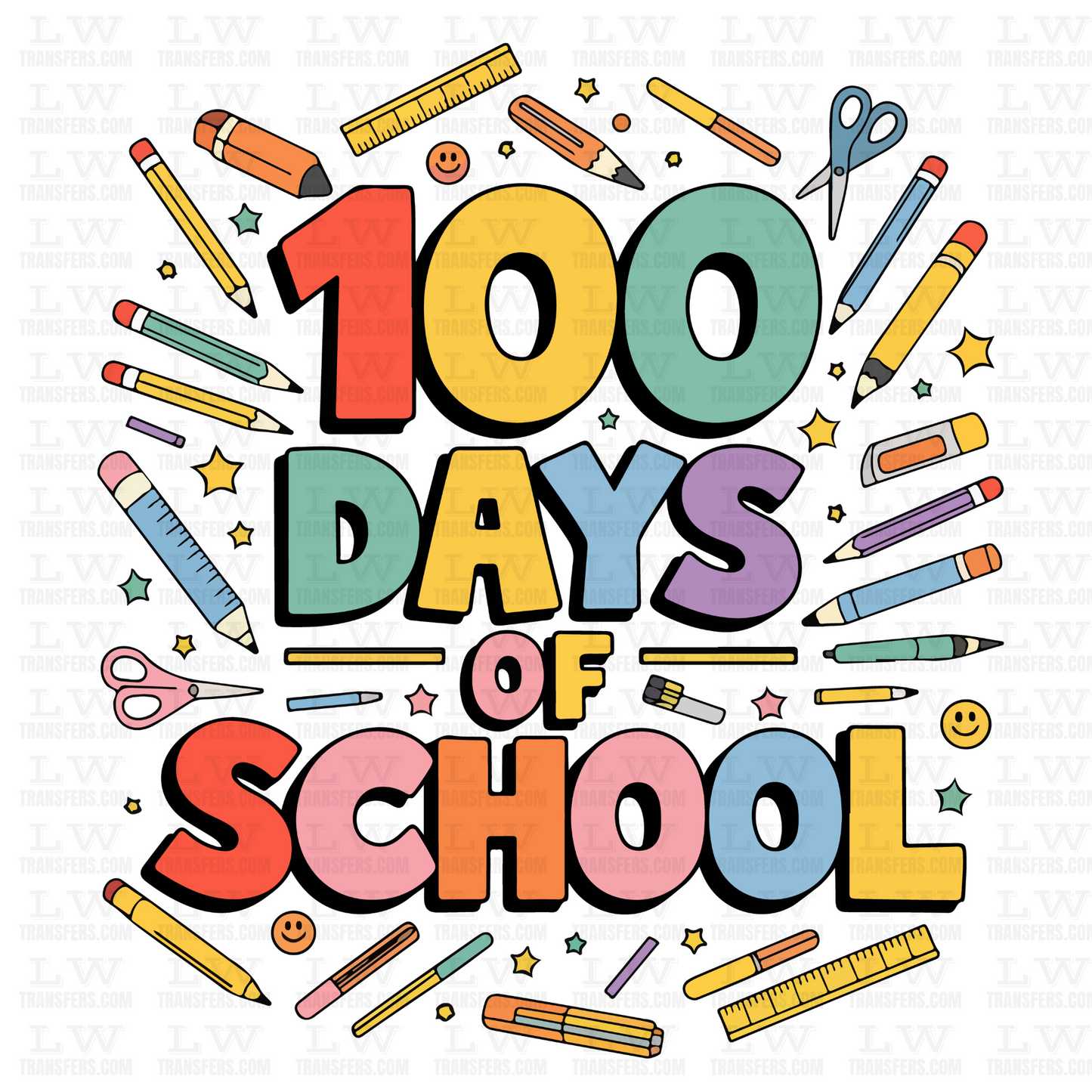100 DAYS OF SCHOOL DTF Transfer - 100DOFS-140
