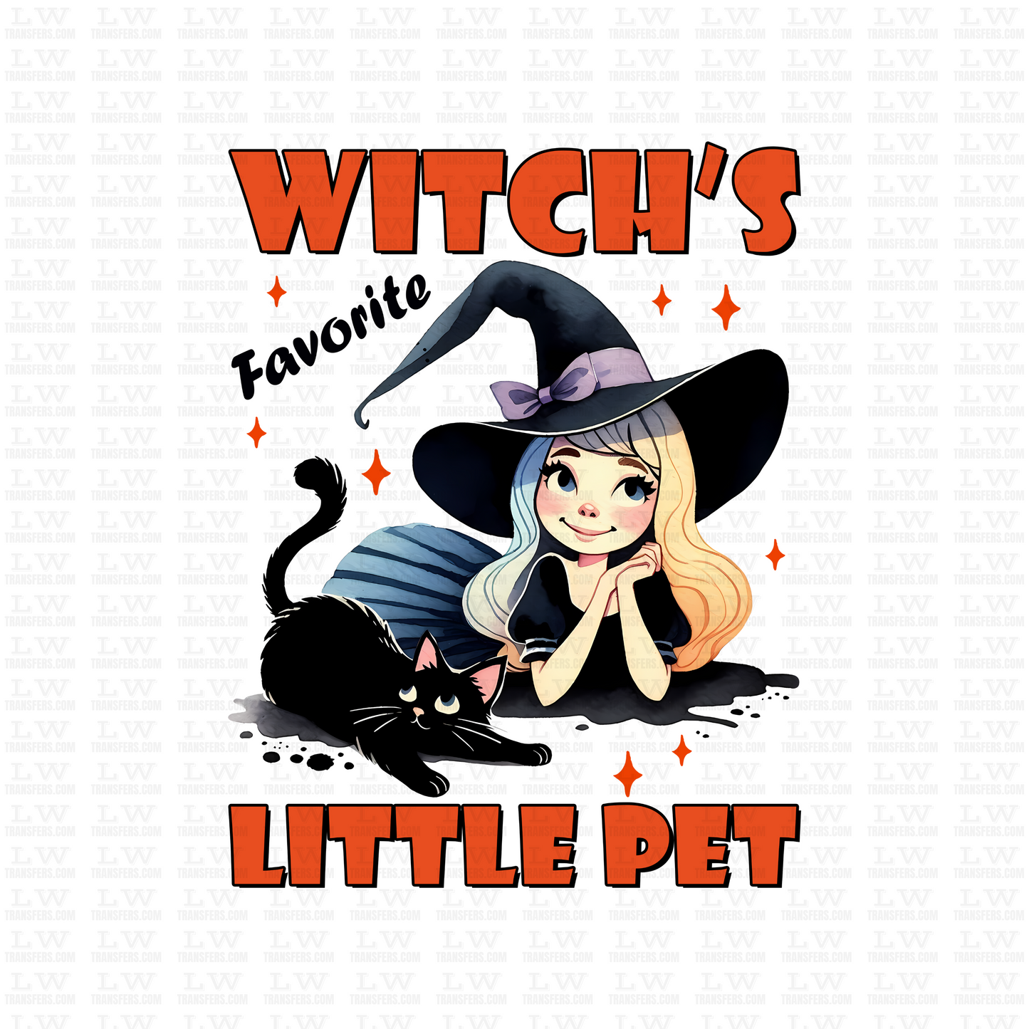 WITCH'S FAVORITE LITTLE PET HALLOWEEN DTF TRANSFER #H146