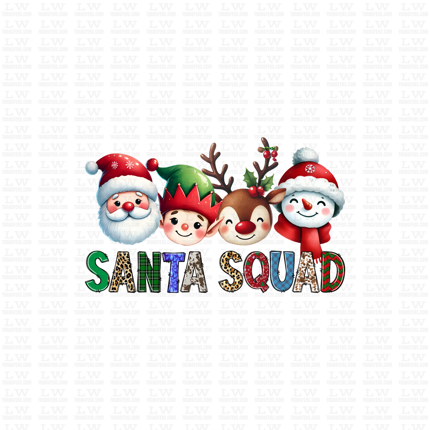 SANTA SQUAD CHRISTMAS DTF TRANSFER #CH167