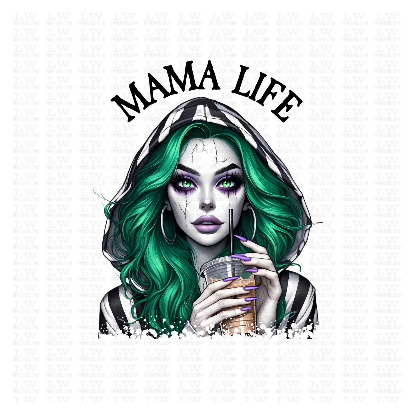 MAMA LIFE HALLOWEEN DTF TRANSFER #BJ20