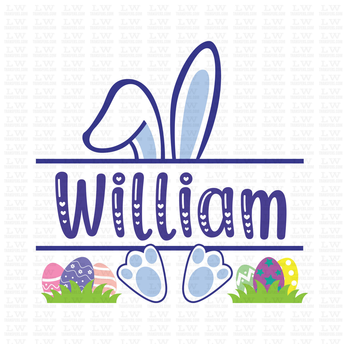 Easter Bunny Transfer With Name DTF TRANSFER