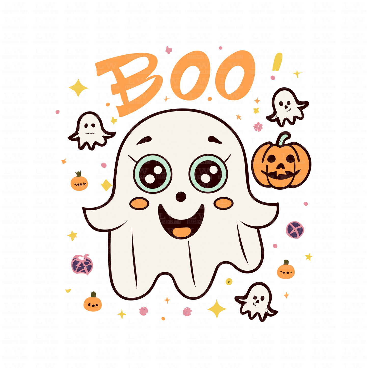 BOO HALLOWEEN DTF Transfer #SP002