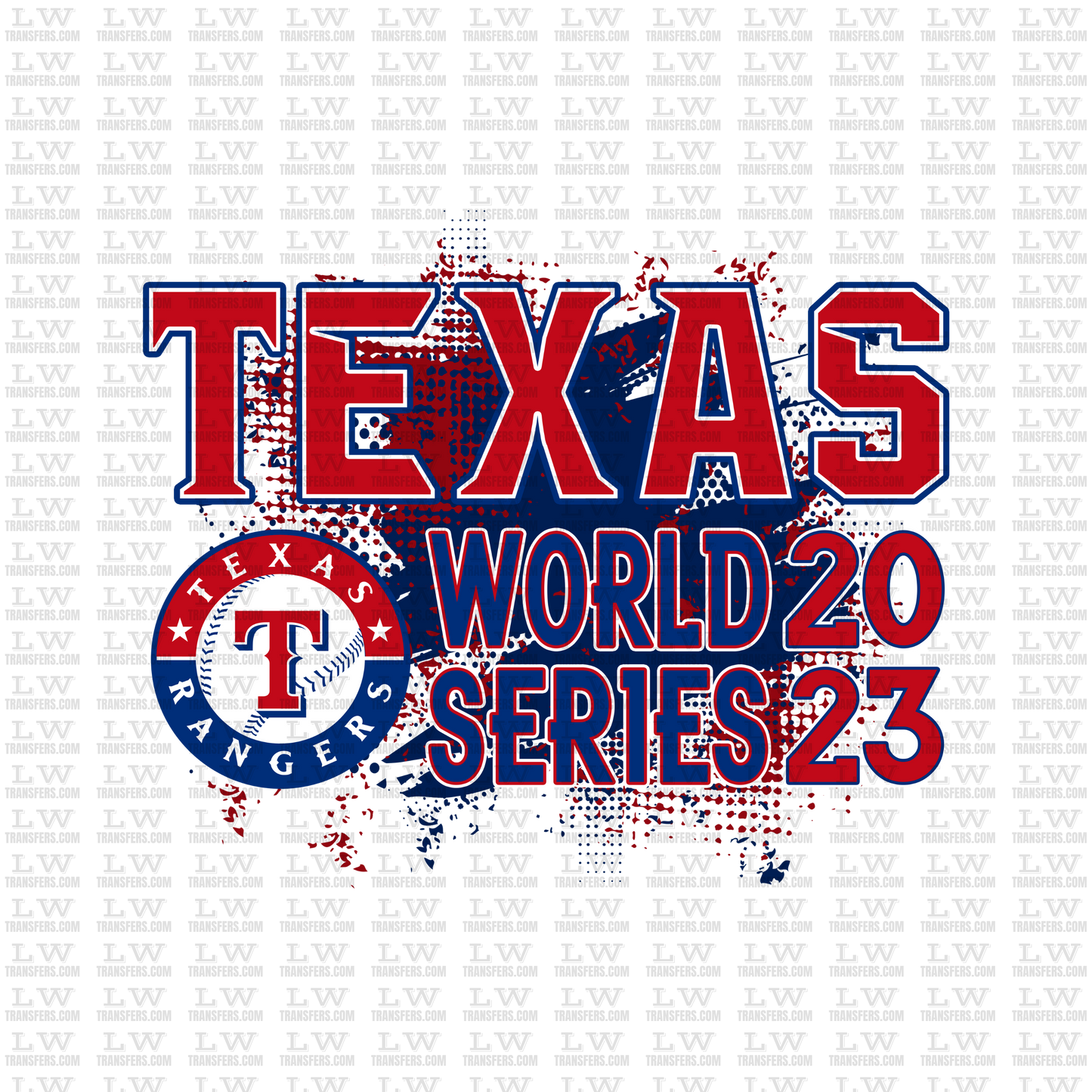 TEXAS RANGERS 2023 CHAMPIONS DTF TRANSFER #S03