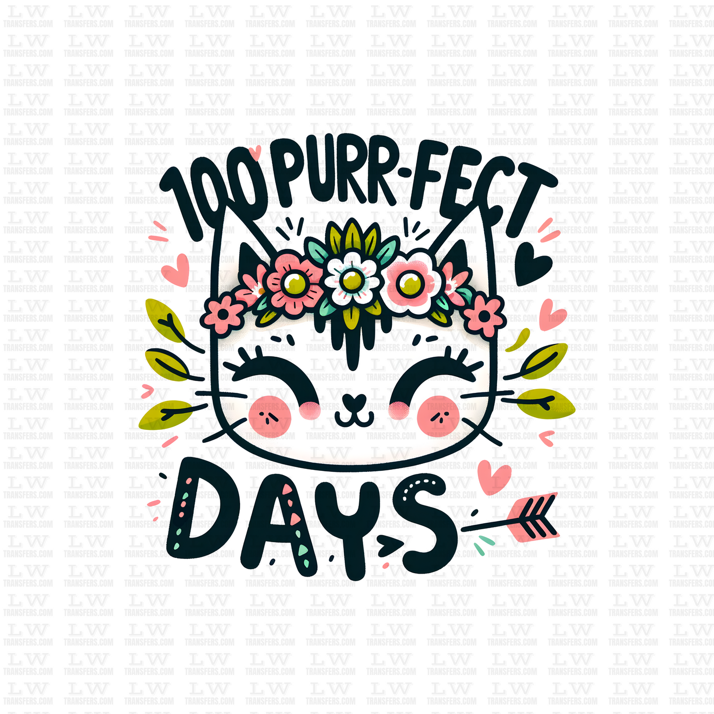 100 PURR-FECT DAYS DTF Transfer - 100DOFS-43