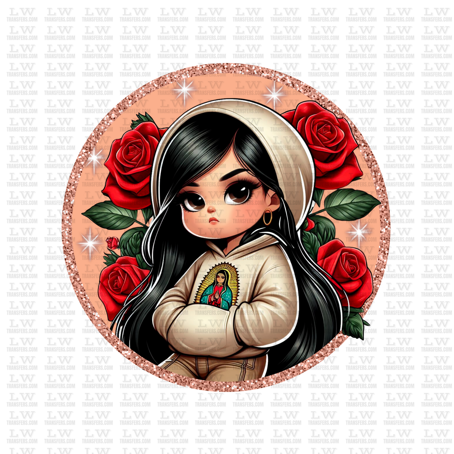 CHICANA BABE / VIRGENCITA VALENTINE'S DAY DTF TRANSFER #SP44
