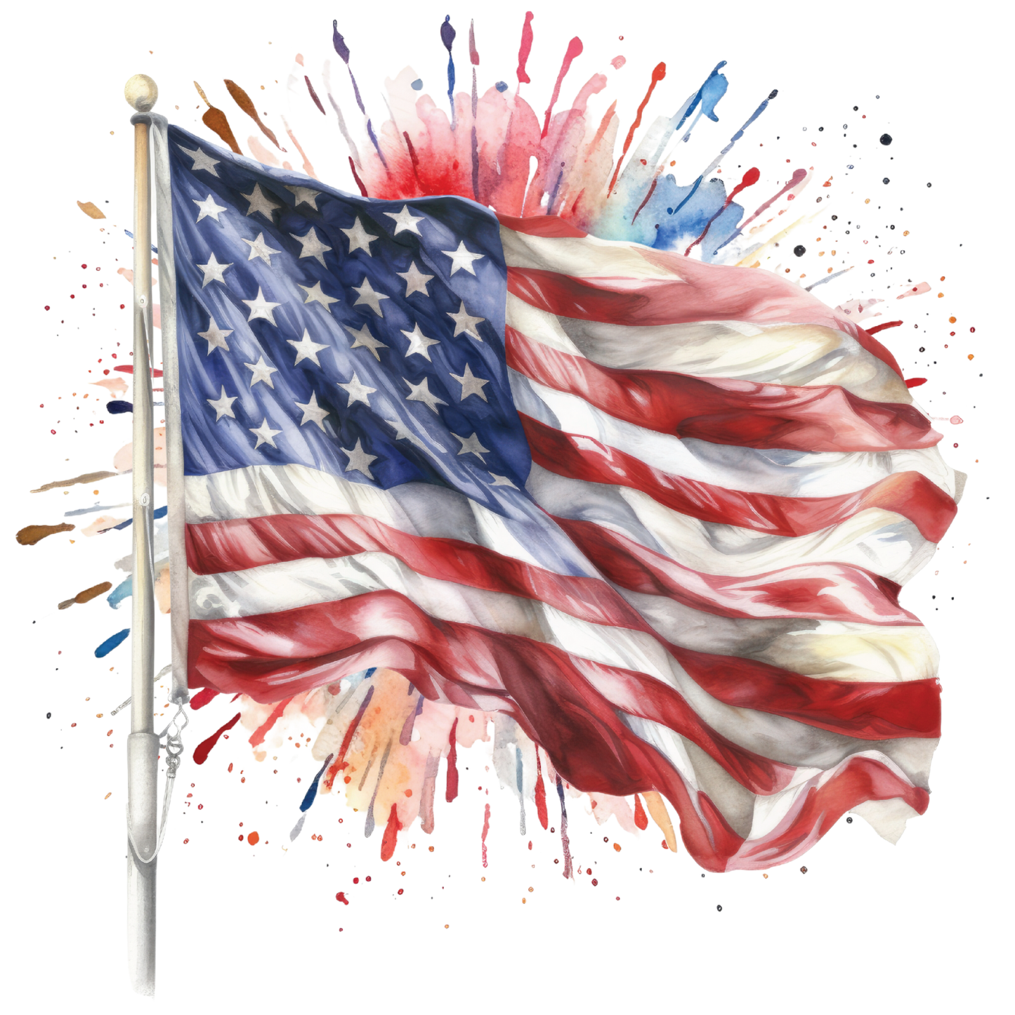 AMERICAN FLAG 4TH OF JULY DTF TRANSFER - 4TH23