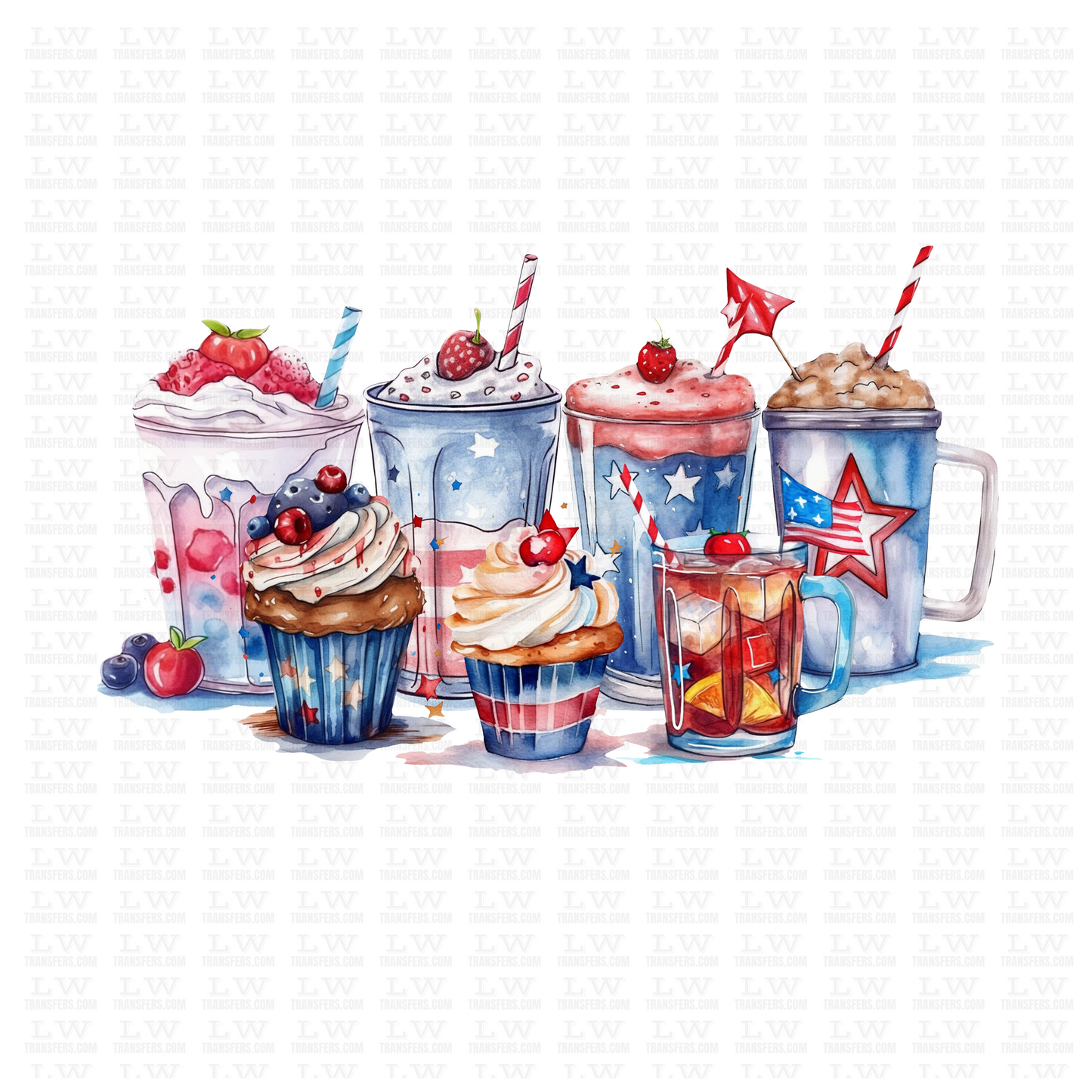 4TH OF JULY DRINKS DTF TRANSFER - 4TH36
