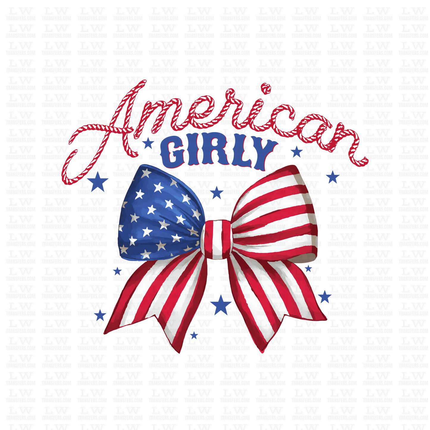 COQUETTE AMERICAN GIRLY 4TH OF JULY DTF TRANSFER - 4TH41