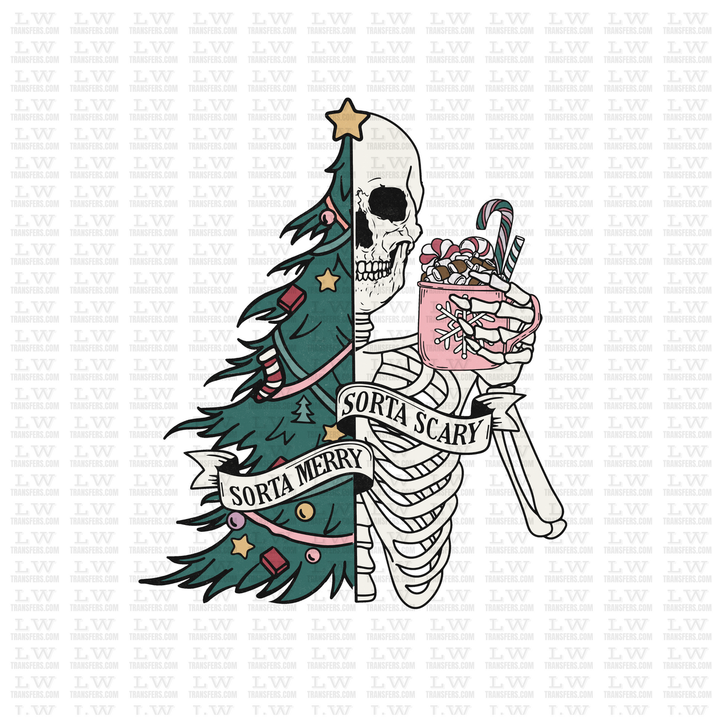SORTA MERRY SORTA SCARY CHRISTMAS DTF TRANSFER #CH57