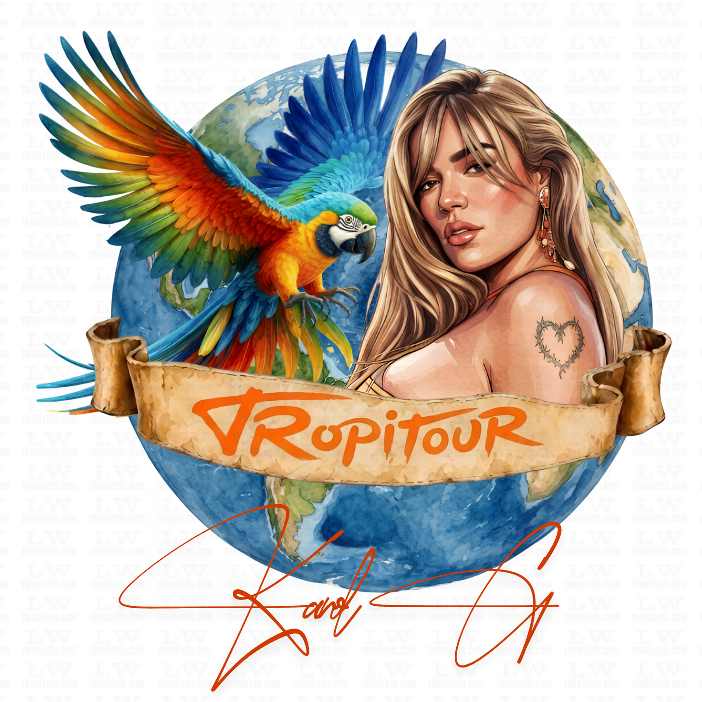 TROPICOQUETA Karol G DTF TRANSFER, ESP#99