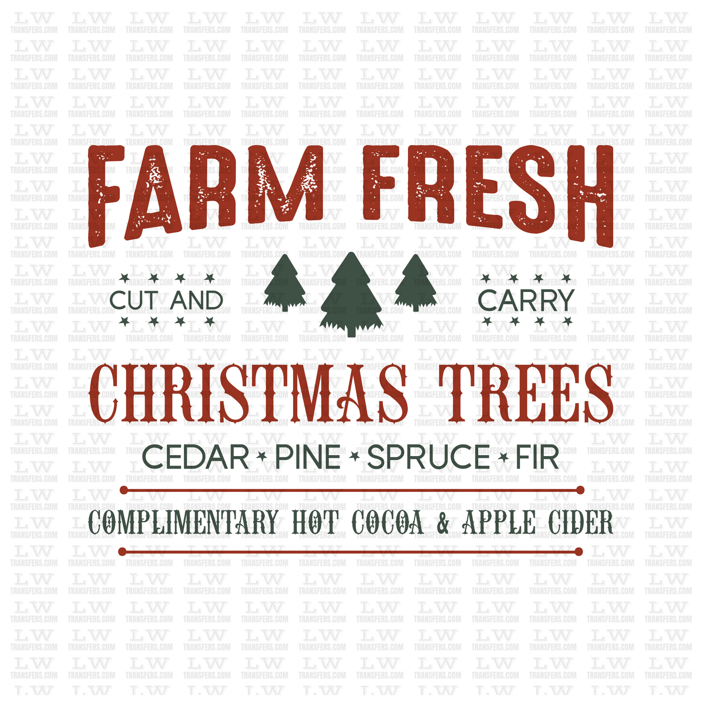 FARM FRESH CHRISTMAS DTF TRANSFER #CH64