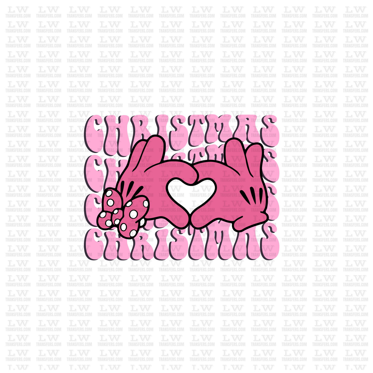 PINK LOVE CHRISTMAS DTF TRANSFER #CH23