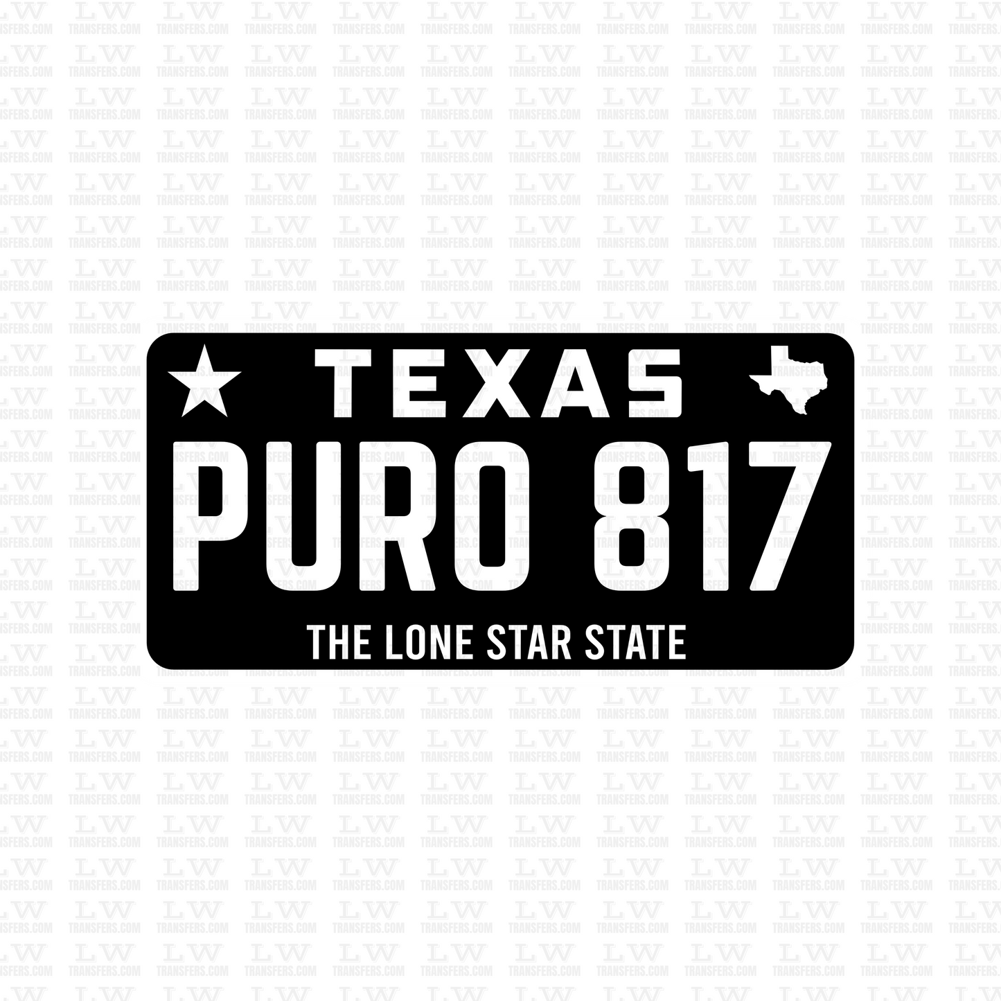 PURO 817 TEXAS LICENSE PLATE/ FORT WORTH AREA DTF Transfer - E56