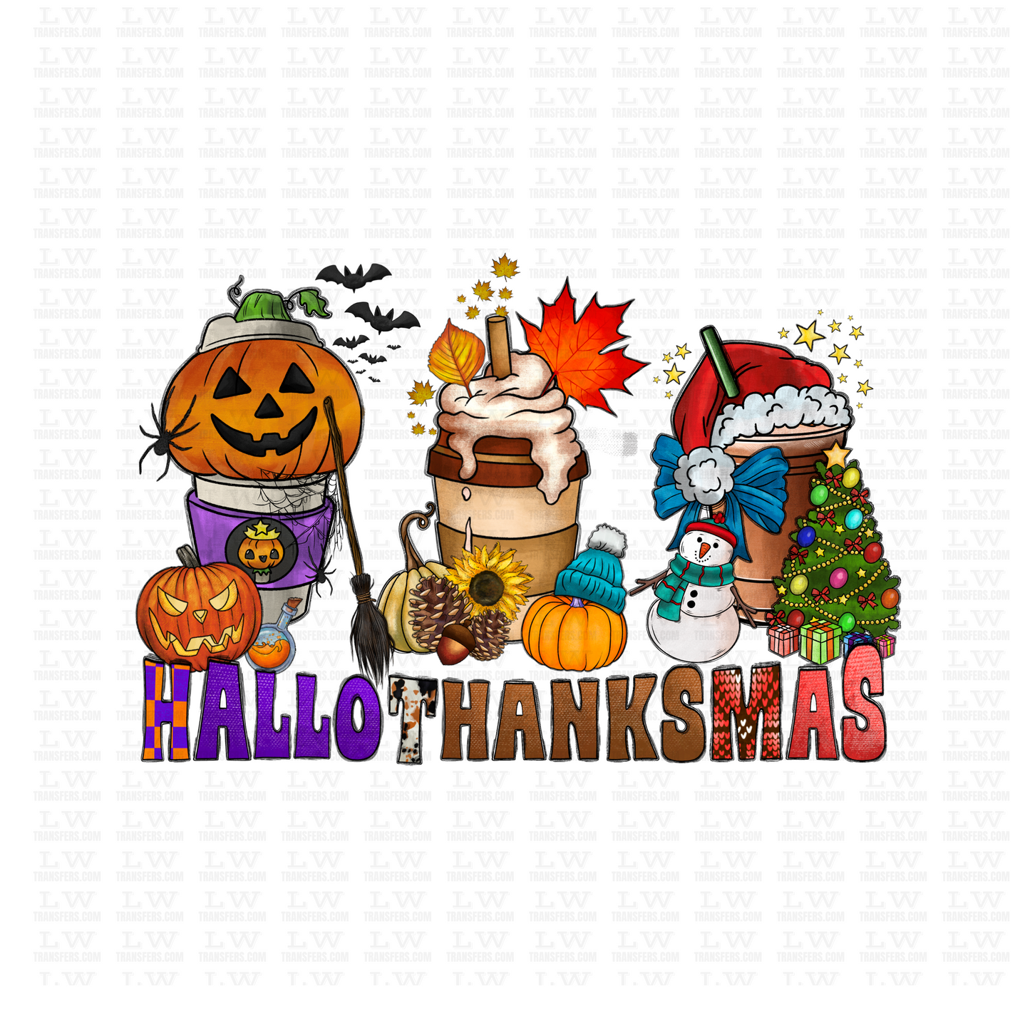 HALLOTHANKSMAS DTF Transfer
