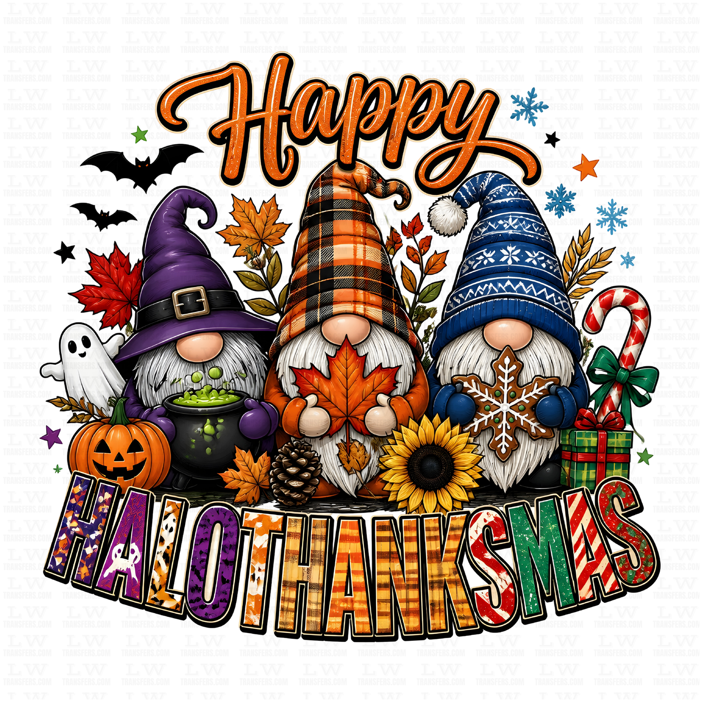 Happy HaloThanksMas DTF Transfer #H419