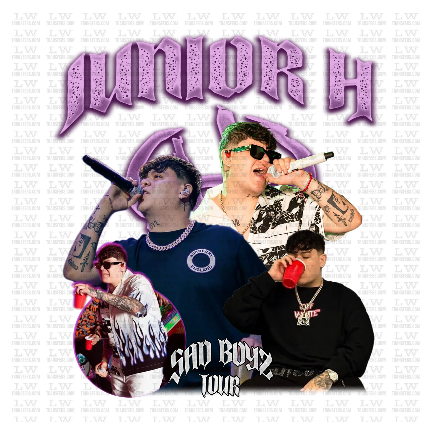 JUNIOR H SAD BOYZ TOUR DTF TRANSFER #M02