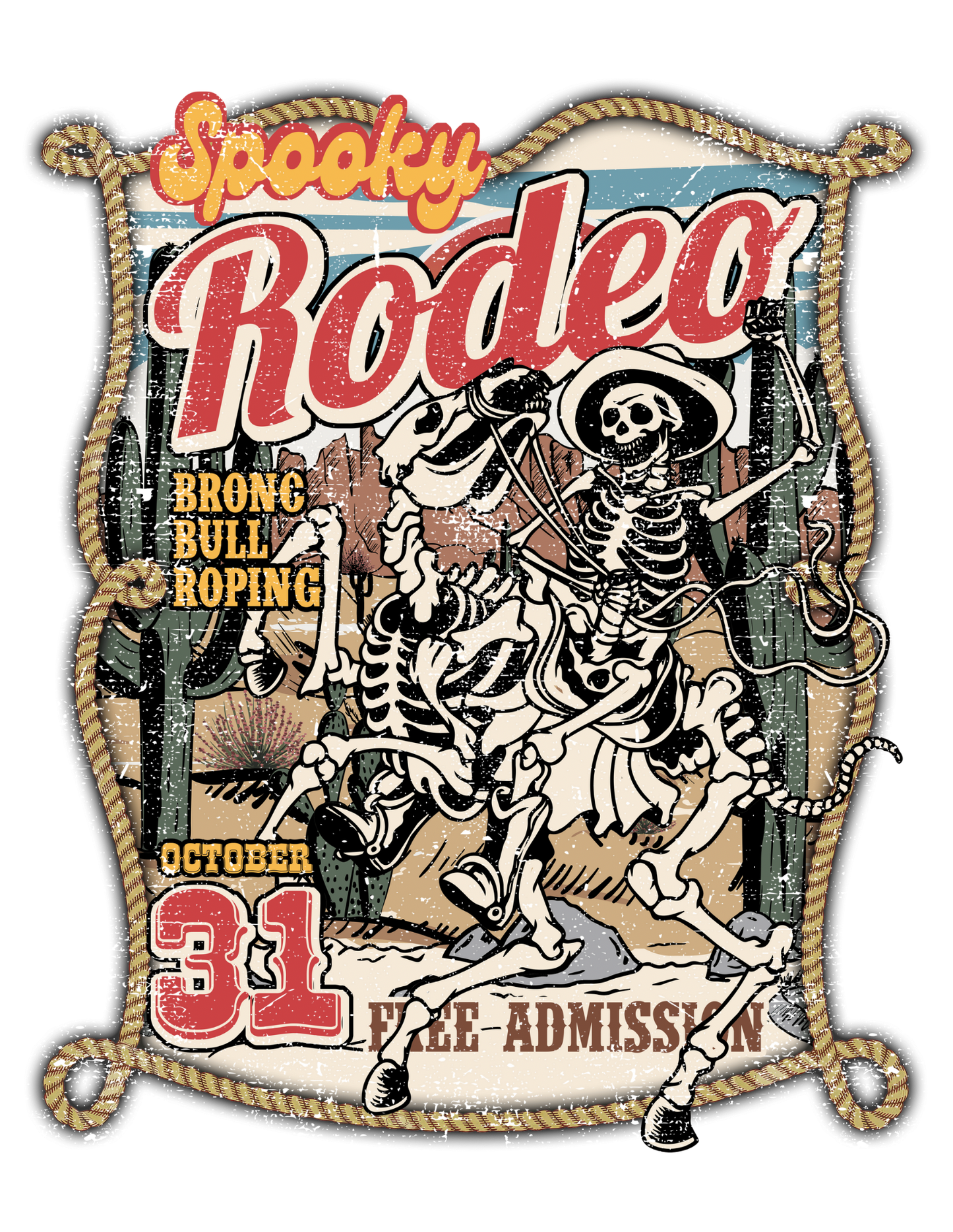 SPOOKY RODEO HALLOWEEN DTF Transfer