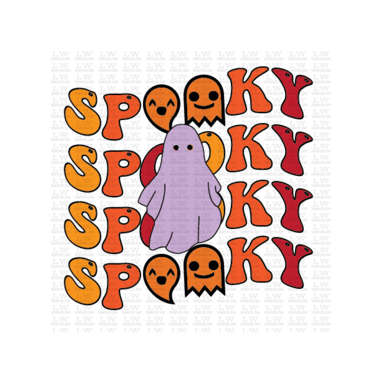 SPOOKY HALLOWEEN GHOST DTF Transfer