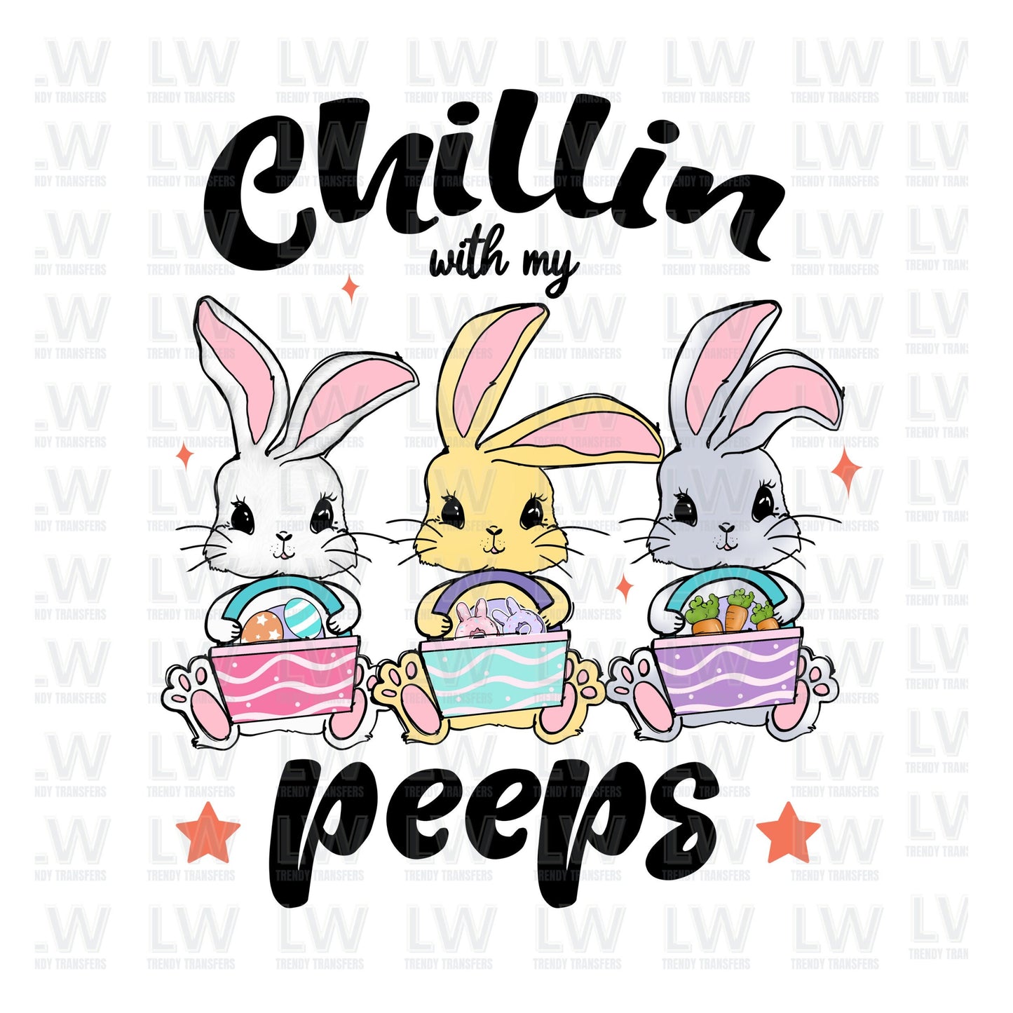 CHILLIN PEEPS Easter DTF Transfer