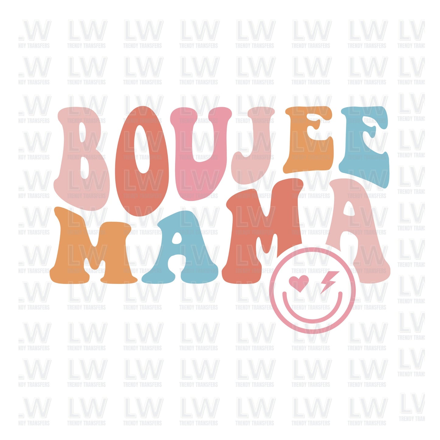 Boujee Mama Retro DTF Transfer #2412
