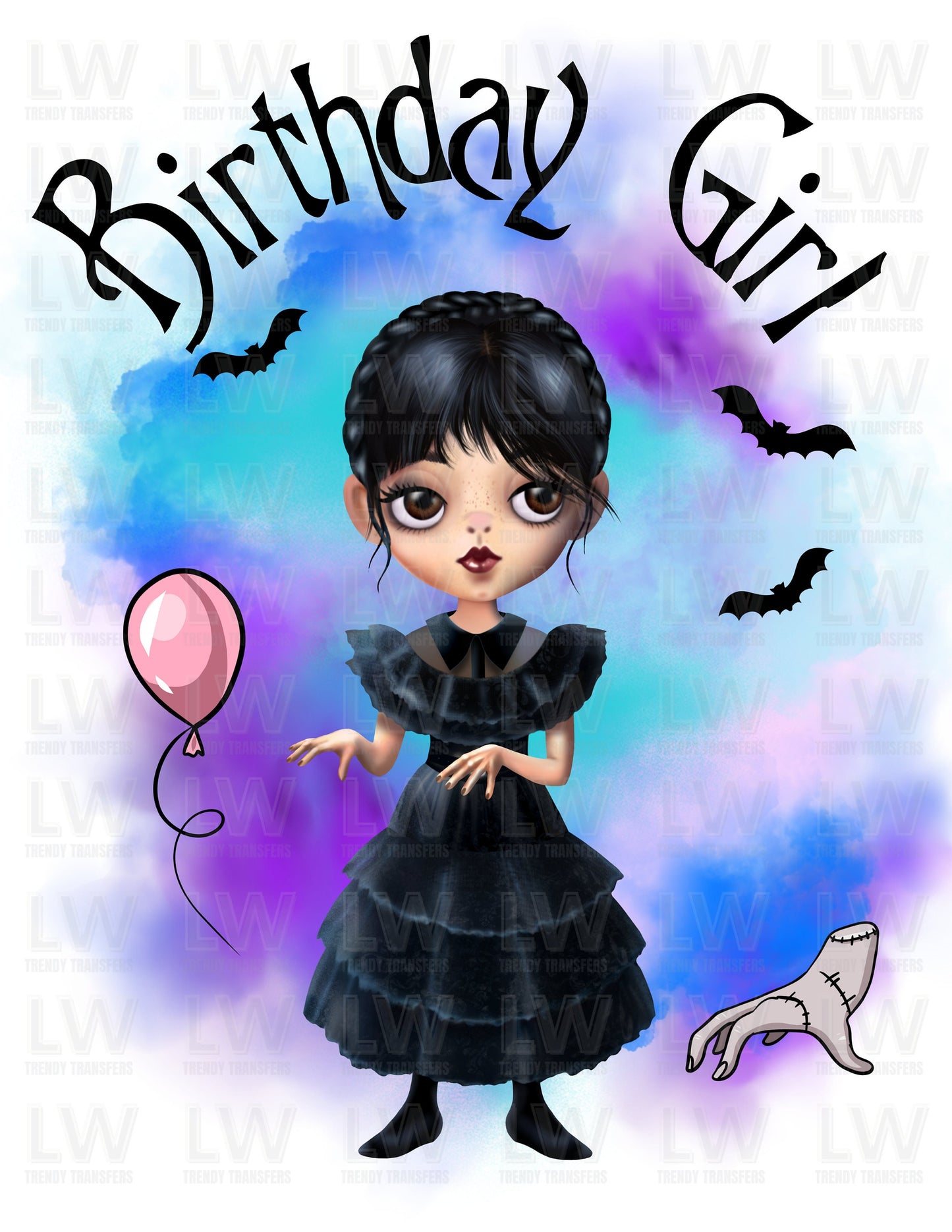 Wednesday- Birthday Girl DTF Transfer