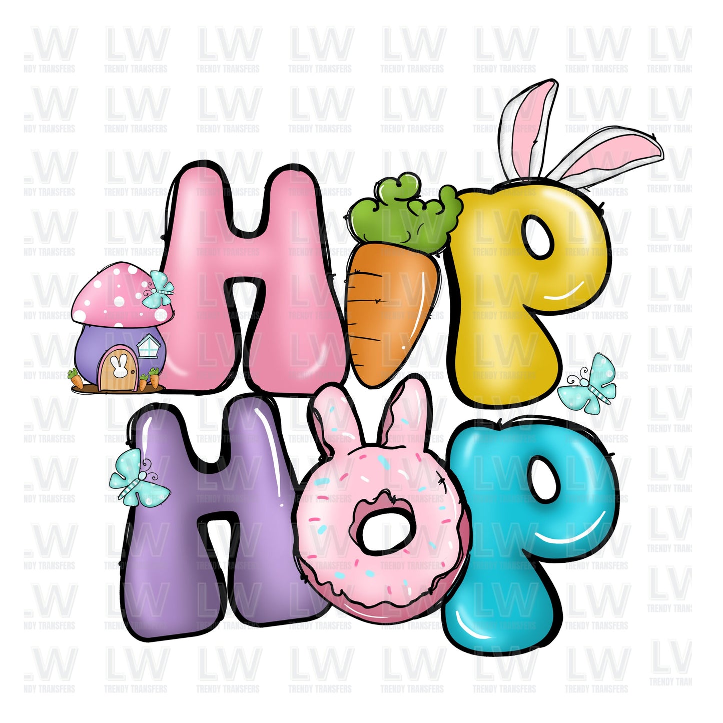Hip Hop kids Easter DTF Transfer