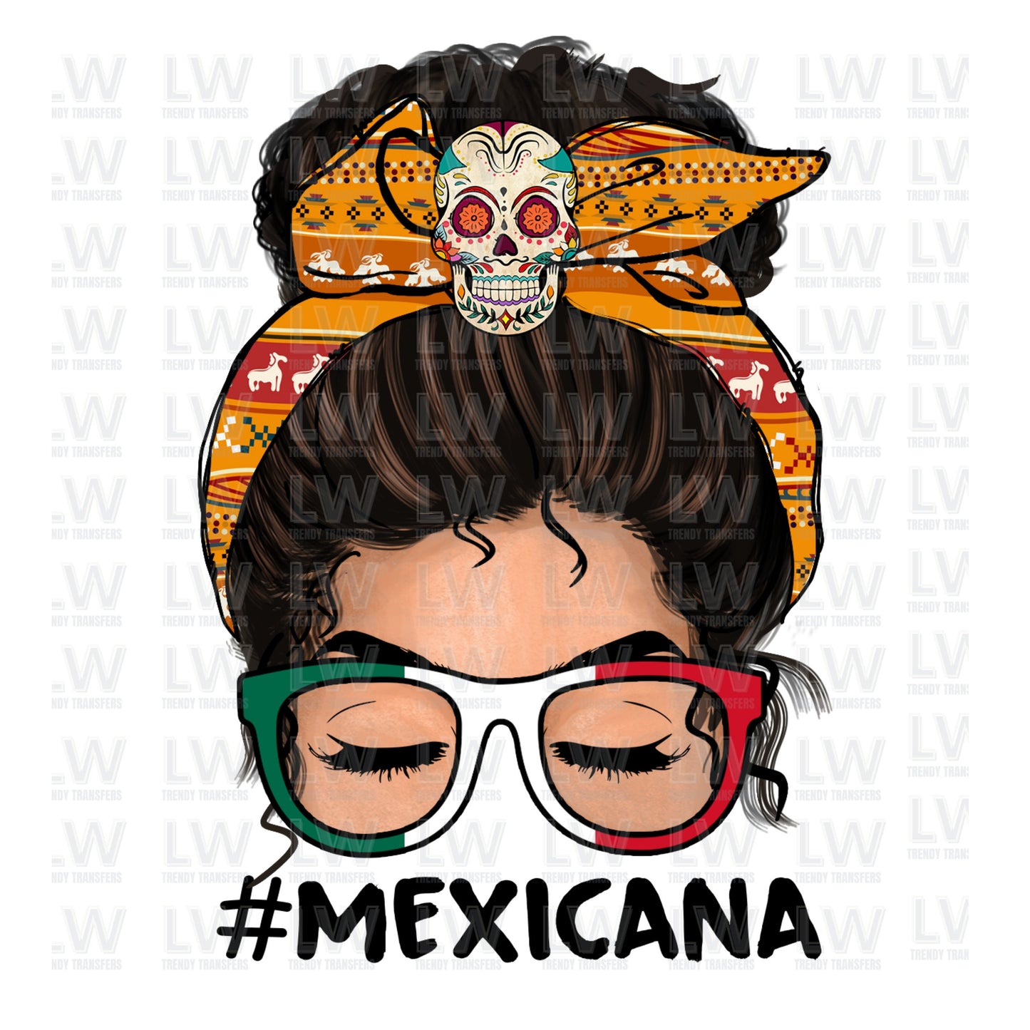 Mexicana Messy Bun DTF TRANSFER