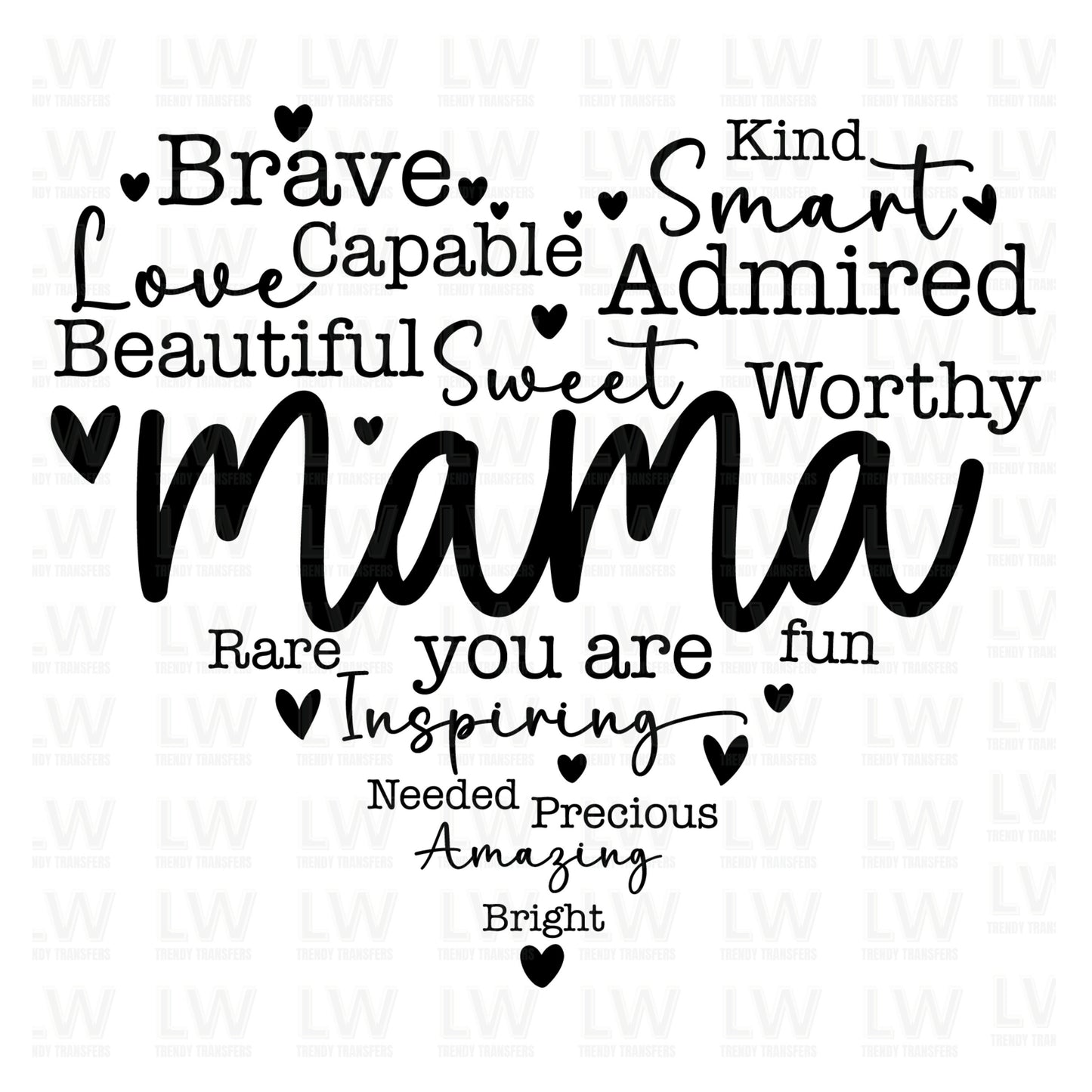 Mama Definition Heart DTF TRANSFER