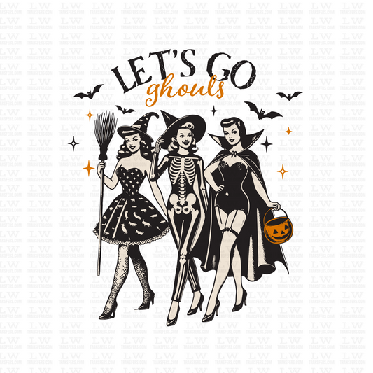 LET'S GO GHOULS HALLOWEEN DTF Transfer #113