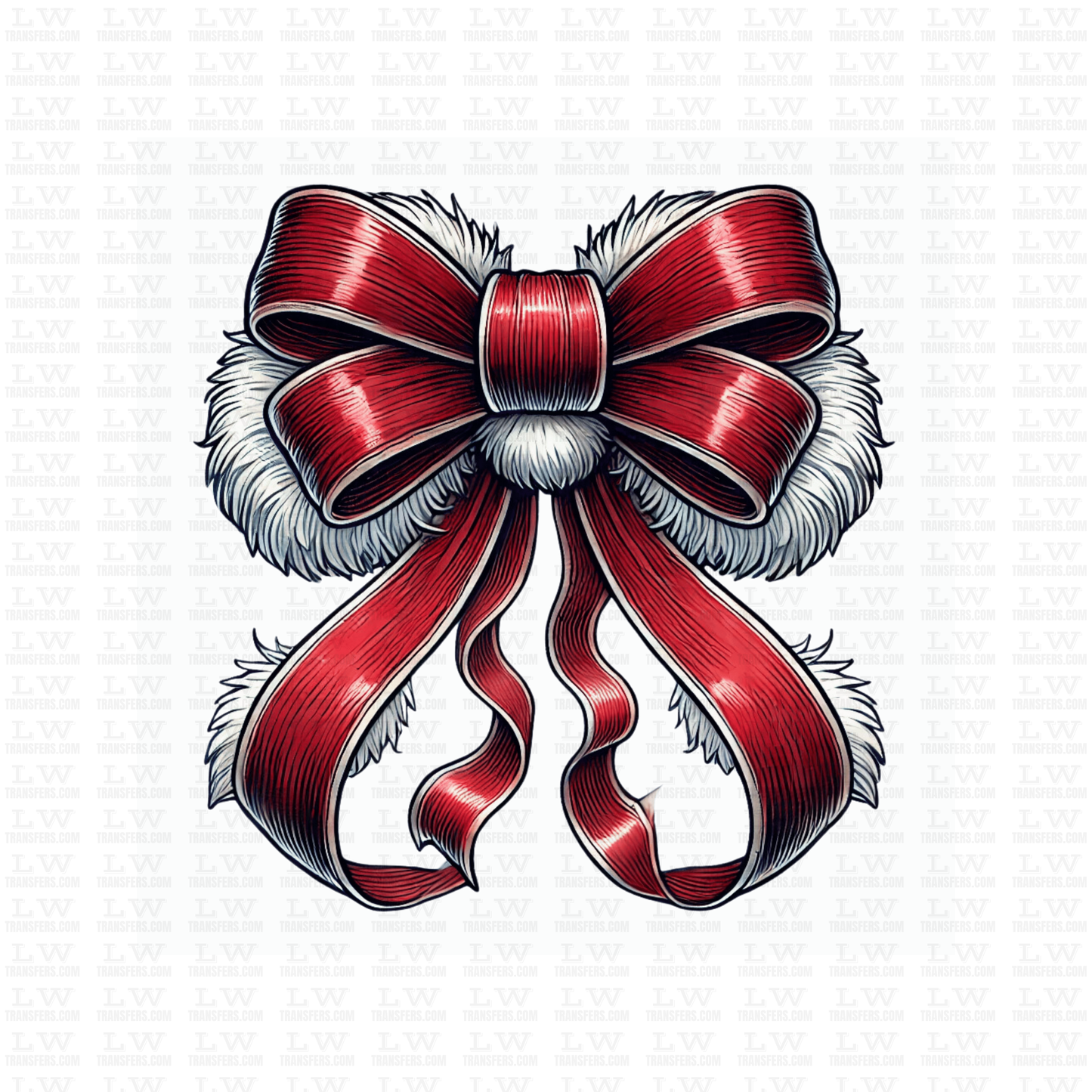CHRISTMAS COQUETTE BOW DTF TRANSFER #CH122