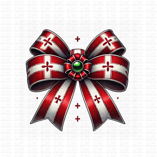 CHRISTMAS COQUETTE RED BOW DTF TRANSFER #CH129