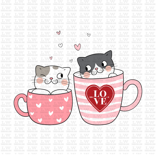 KITTENS LOVE DTF VALENTINE'S DAY TRANSFER #VD13