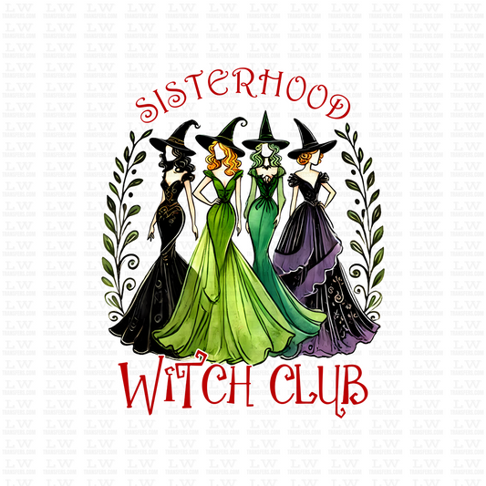 SISTERHOOD WITCH CLUB HALLOWEEN DTF TRANSFER #H145