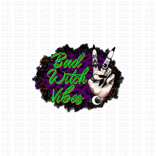 BAD WITCH VIBES HALLOWEEN DTF TRANSFER #H149