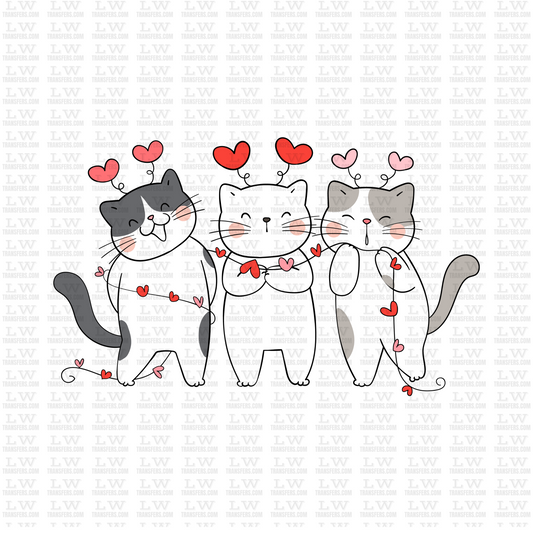 VALENTINES KITTENS /  DTF TRANSFER #VD14