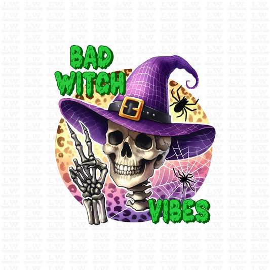 BAD WITCH VIBES HALLOWEEN DTF TRANSFER #H152