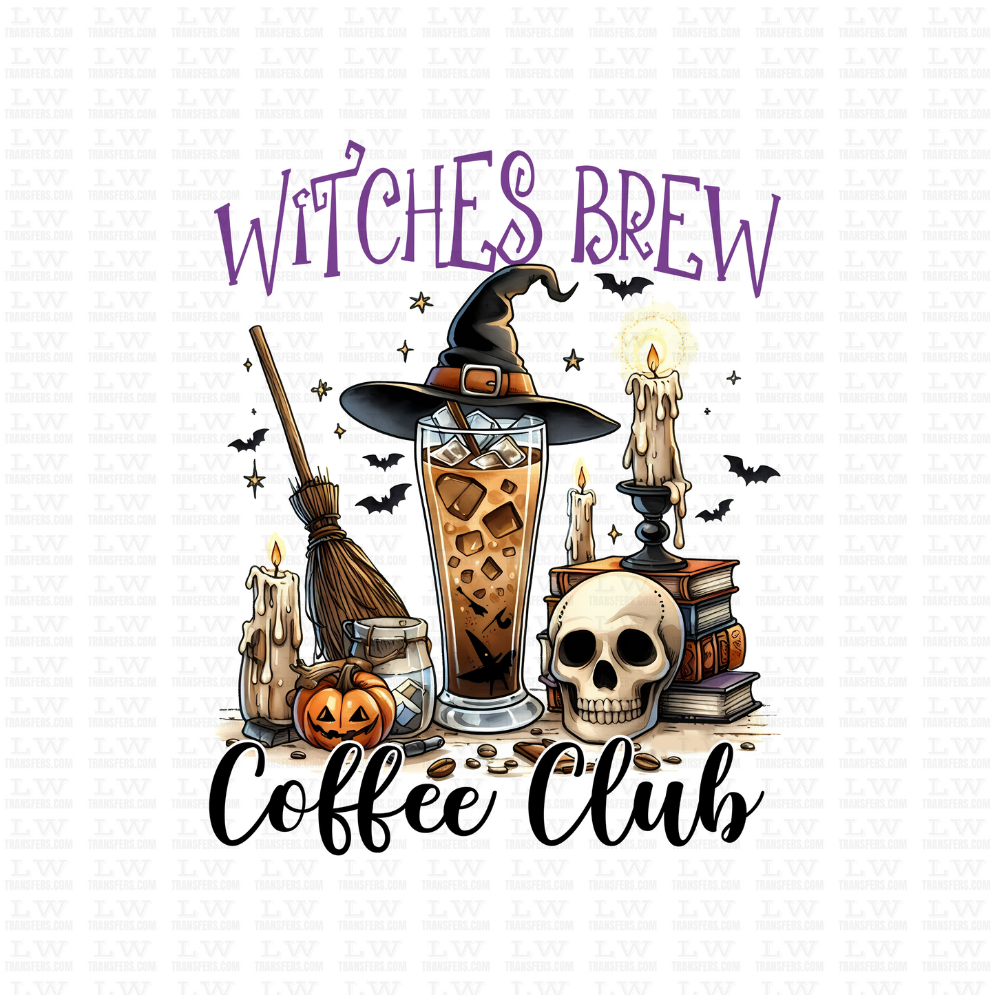 WITCHES BREW COFFEE CLUB HALLOWEEN DTF TRANSFER #H153