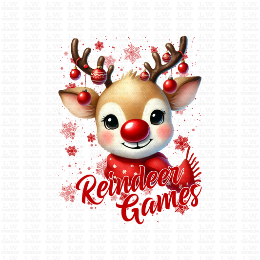 REINDEER GAMES CHRISTMAS DTF TRANSFER #CH163