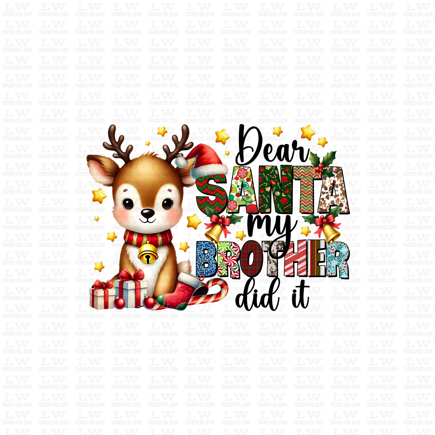 DEAR SANTA CHRISTMAS DTF TRANSFER #CH168