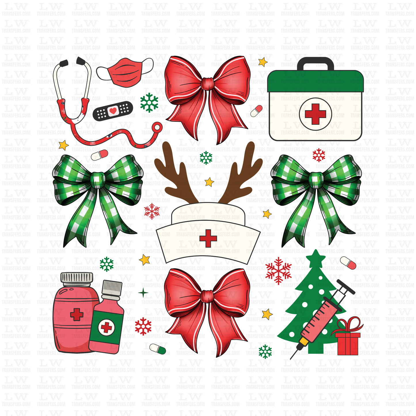 CHRISTMAS HOSPITAL FIRST AID DTF TRANSFER #CH172