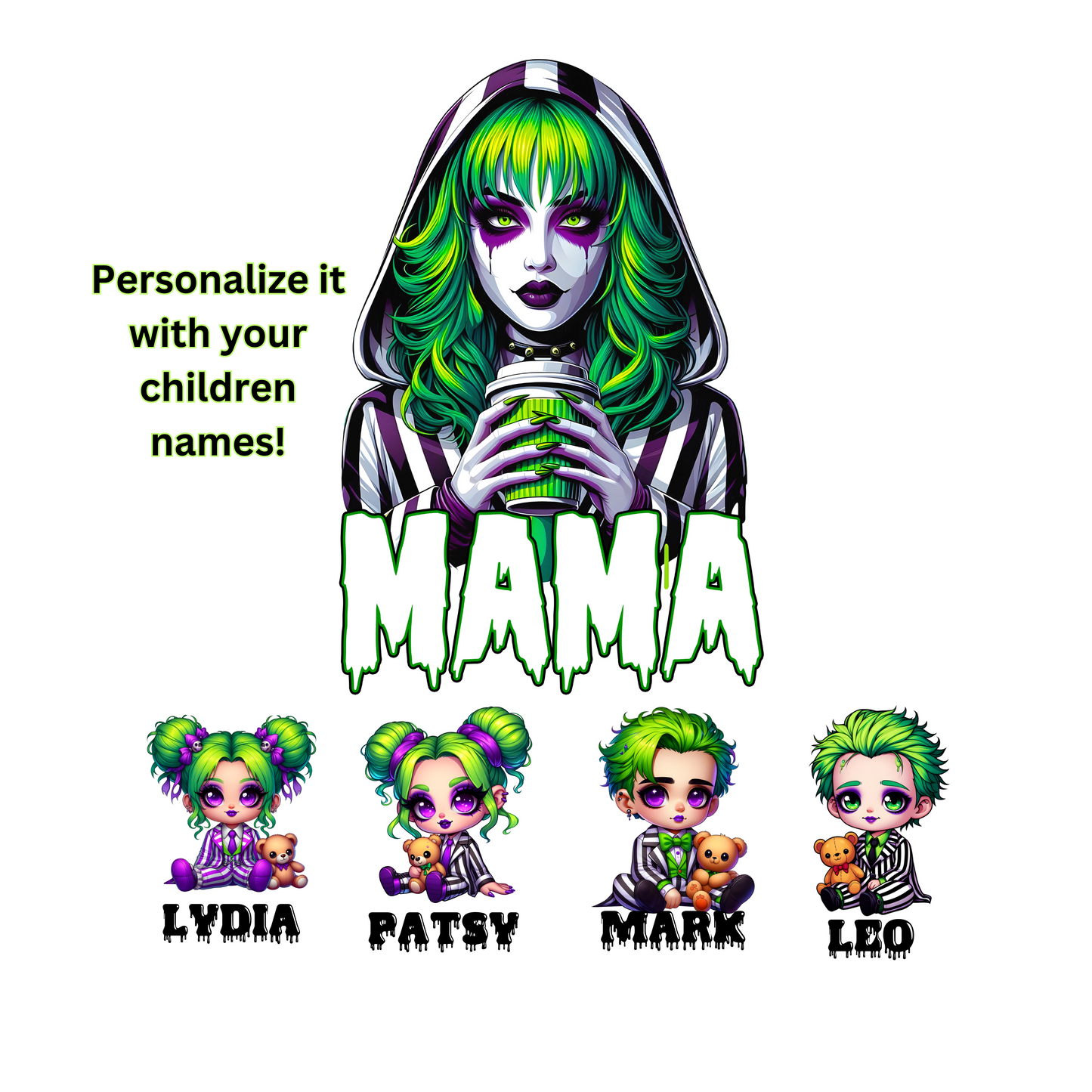 MAMA LIFE HALLOWEEN DTF TRANSFER #BJ21