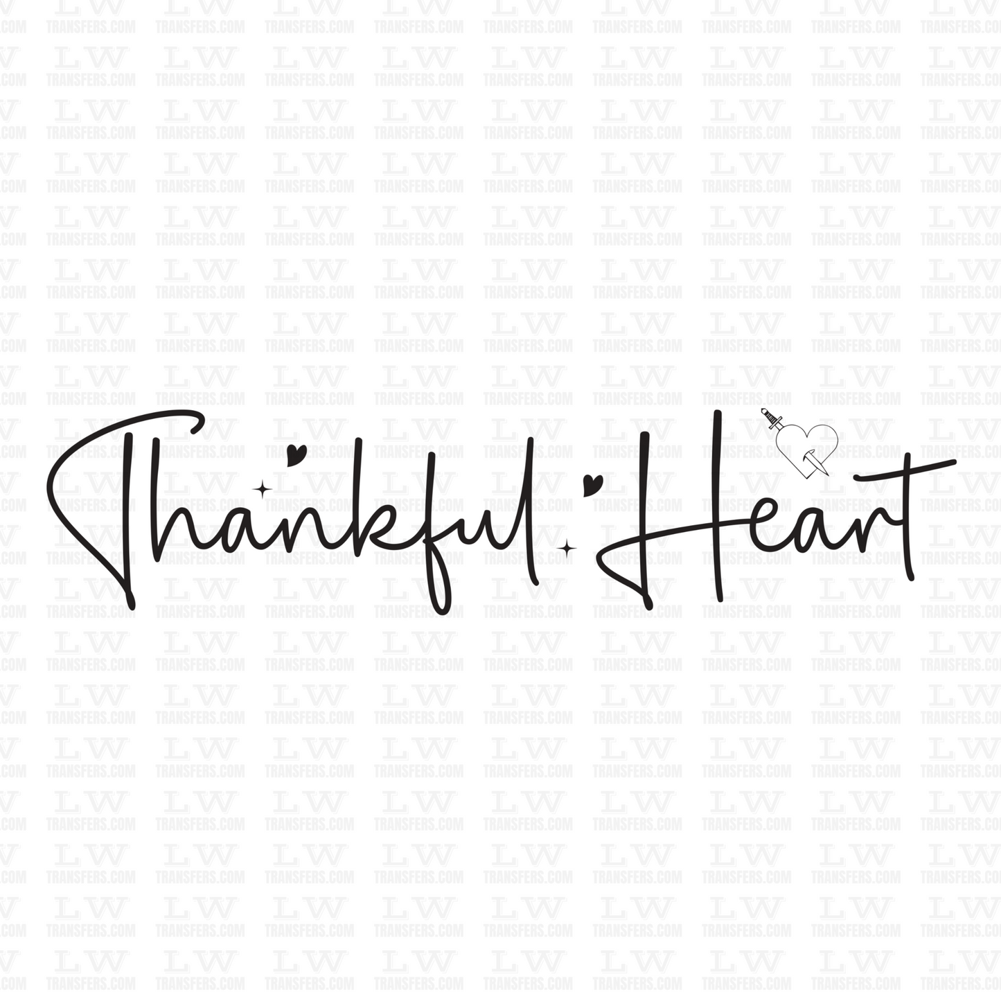 THANKFUL HEART - DTF TRANSFER #INSP-23