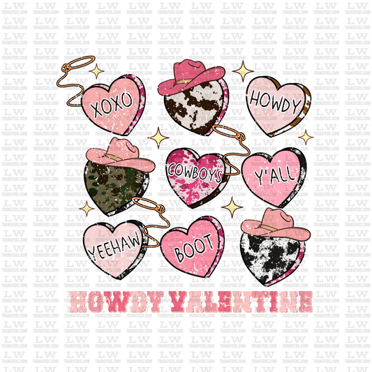HOWDY VALENTINE DTF TRANSFER #VD38