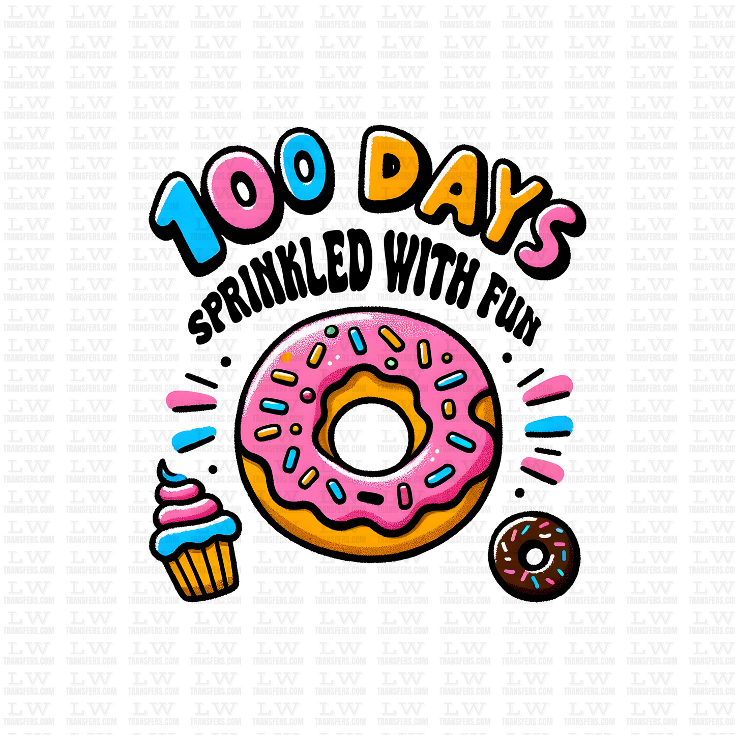 100 DAYS SPRINKLED WITH FUN DTF Transfer - 100DOFS-47