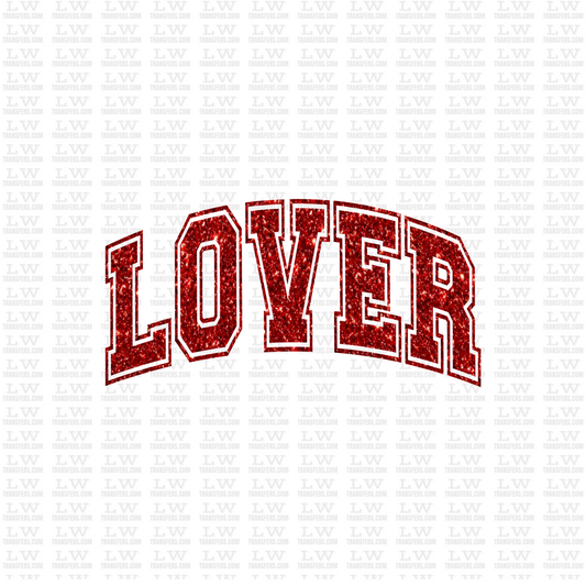 LOVER FAUX GLITTER VALENTINE'S DAY DTF TRANSFER #VD4